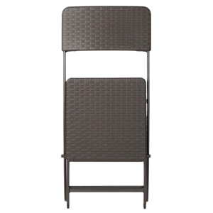 Chaises Pliable en Roten PE Marron - Lot de 2