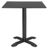 Quadratische Tischplatte in Mattschwarz - 700 mm