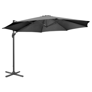 Versetzter Sonnenschirm Venice Rund 360° Schwarz - 3,5 m