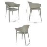 Lorenzo Café Grijze Fauteuils - Set van 2