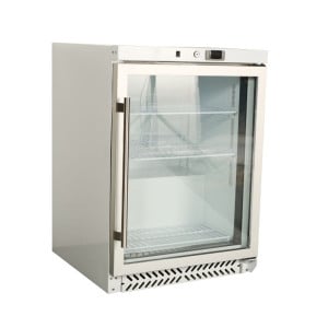Mini-Kühlschrank mit Glastür 170 L 0/+8 °C - Dynasteel
