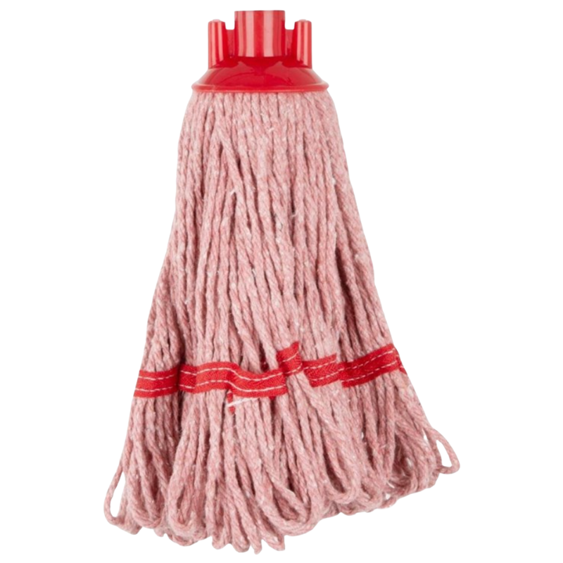 Kopf Wischmopp mit Fransen Roter Streifen - 0,2 kg Kopf Wischmopp mit Fransen Roter Streifen - 0,2 kg