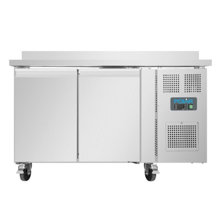 Positieve Koelwerkbank 2 Deuren Serie U met Opstaande Rand - 282L - Polar