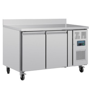 Positieve Koelwerkbank 2 Deuren Serie U met Opstaande Rand - 282L - Polar
