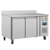 Positieve Koelwerkbank 2 Deuren Serie U met Opstaande Rand - 282L - Polar