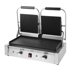Geribbelde/Vlakke Dubbelcontactgrill - Buffalo