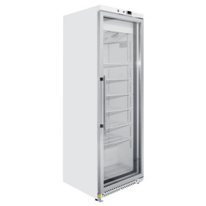 Gefrierschrank 400 L mit Glastür Umluftkühlung -18/-22°C