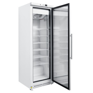 Gefrierschrank 400 L mit Glastür Umluftkühlung -18/-22°C