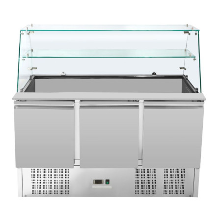 Saladette Koelkast 3 Deuren - 368 L - Dynasteel