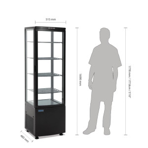 Zwarte Koelvitrine Serie C 235 L - Polar