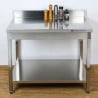 Tafel Inox Dynasteel: Diepte 700 mm, Lengte 800 mm