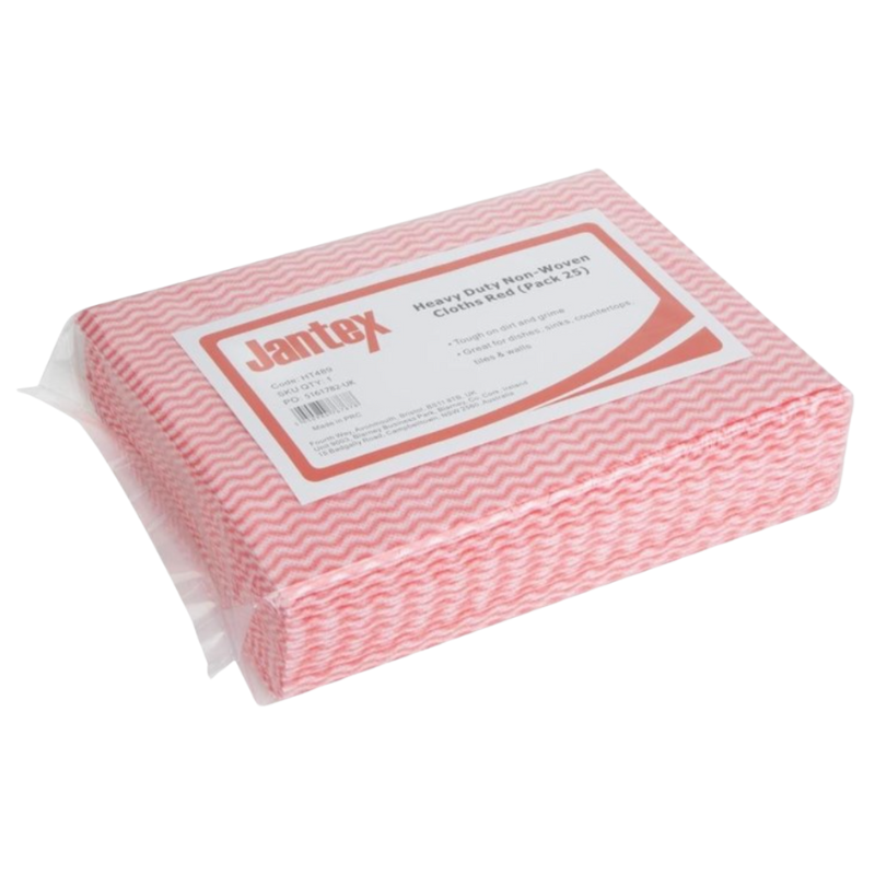 Very Resistant Non-Woven Cloth Red - Pack of 25 Very Resistant Non-Woven Cloth Red - Pack of 25