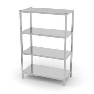 Opslagrekken 4 niveaus 1000 x 500 mm - HENDI