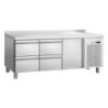 Positieve Koelwerkbank 1 Deur en 4 Laden GN 1/1 met Opstaande Rand