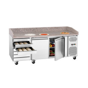 Gekoelde Pizzameubel met 2 Deuren en 7 Laden