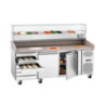 Gekoelde Pizzameubel met 2 Deuren en 7 Laden
