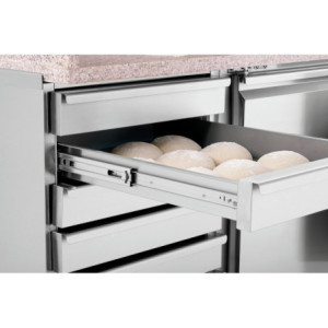 Gekoelde Pizzameubel met 2 Deuren en 7 Laden