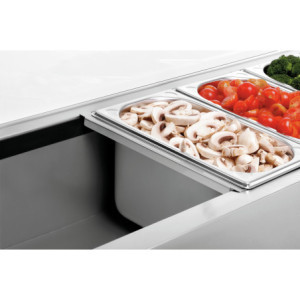 Saladette Koeling om Neer te Zetten - 10 x GN 1/4