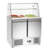 Vitrine en Verre pour Saladette Réfrigérée à 2 Portes