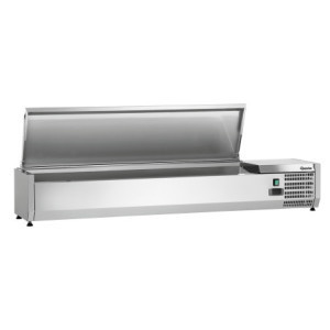 RVS gekoelde saladette om op te zetten - 7 x GN 1/4