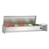 RVS gekoelde saladette om op te zetten - 7 x GN 1/4