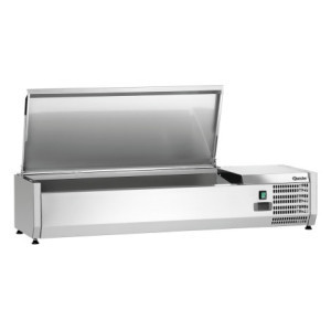 RVS gekoelde saladette om op te zetten - 3 x GN 1/3 + 1 x GN 1/2