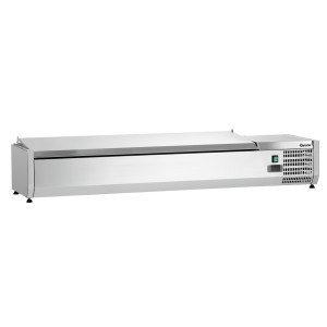RVS gekoelde saladette om op te zetten - 5 x GN 1/3 + 1 x GN 1/2