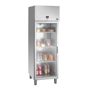 Positive Edelstahl-Glas-Kühlschrank - 461 L - Bartscher