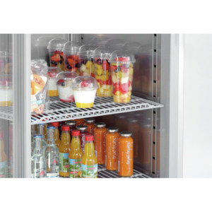 Positive Edelstahl-Glas-Kühlschrank - 461 L - Bartscher