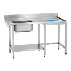 Table de Tri avec Evier et Un Trou - L 1495 x P 730 mm - Bartscher