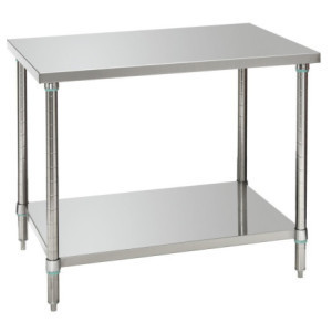 Table de Travail Inox avec Etagère Basse - P 700 mm - L 1000 mm - Bartscher