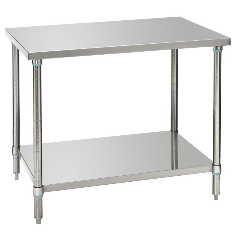 Roestvrijstalen Werktafel met Lage Plank - D 700 mm - L 1000 mm - Bartscher Roestvrijstalen Werktafel met Lage Plank - D 700 mm - L 1000 mm - Bartscher