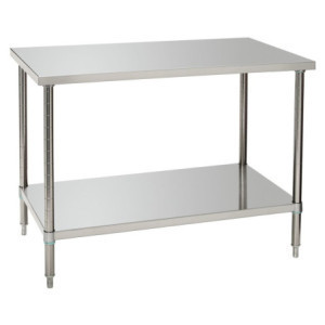 Table de Travail Inox avec Etagère Basse - P 700 mm - L 1200 mm - Bartscher