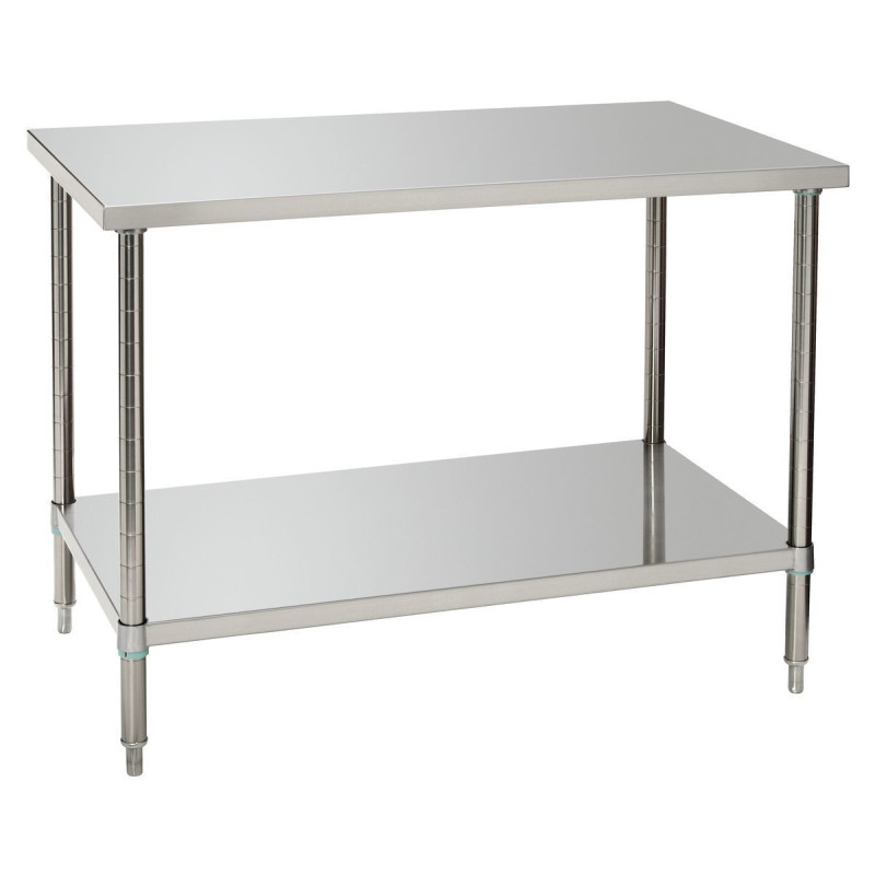 Stainless Steel Work Table with Lower Shelf - D 700 mm - L 1200 mm - Bartscher Stainless Steel Work Table with Lower Shelf - D 700 mm - L 1200 mm - Bartscher