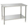 Stainless Steel Work Table with Lower Shelf - D 700 mm - L 1200 mm - Bartscher