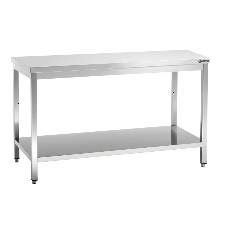 Roestvrijstalen Werktafel met Lage Plank - D 700 mm - L 1600 mm - Bartscher