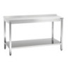 Stainless Steel Work Table with Low Shelf and Backsplash - D 700 mm - L 1600 mm - Bartscher