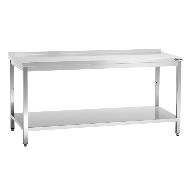 Werktafel RVS met Onderste Plank en Achterwand - D 700 mm - L 1800 mm - Bartscher Werktafel RVS met Onderste Plank en Achterwand - D 700 mm - L 1800 mm - Bartscher