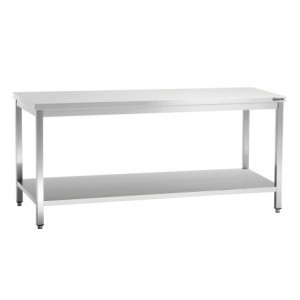 Table de Travail Inox avec Etagère Basse - P 600 mm - L 1800 mm - Bartscher