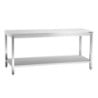 Roestvrijstalen Werktafel met Lage Plank - D 600 mm - L 1800 mm - Bartscher