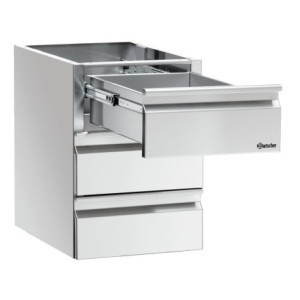 Kolom Laden 3 x GN 1/1 Werktafel - Bartscher