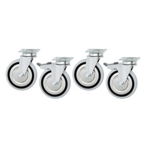 Wheels for Stainless Steel Low Furniture and Warming Cabinet - Set of 4 - Bartscher