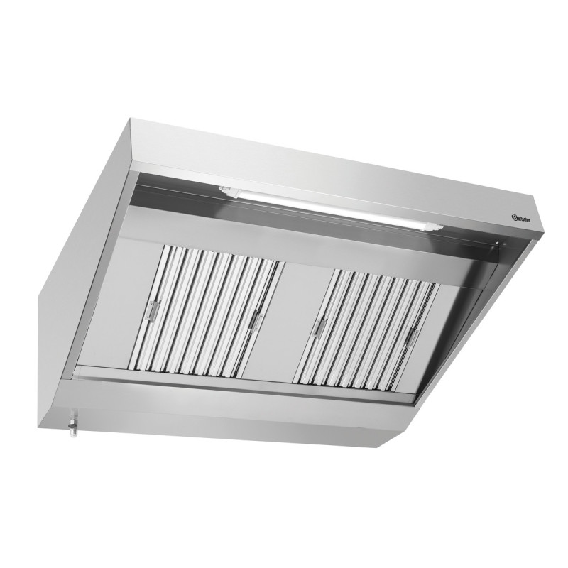 Wandkap met Motor en Verlichting - L 1400 x D 900 mm - Bartscher Wandkap met Motor en Verlichting - L 1400 x D 900 mm - Bartscher
