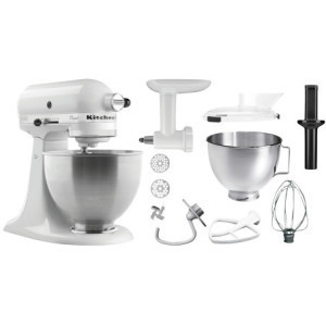 Batteur KitchenAid Blanc avec Accessoires - 4,28 L - Bartscher