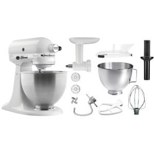 White KitchenAid Mixer with Accessories - 4.28 L - Bartscher