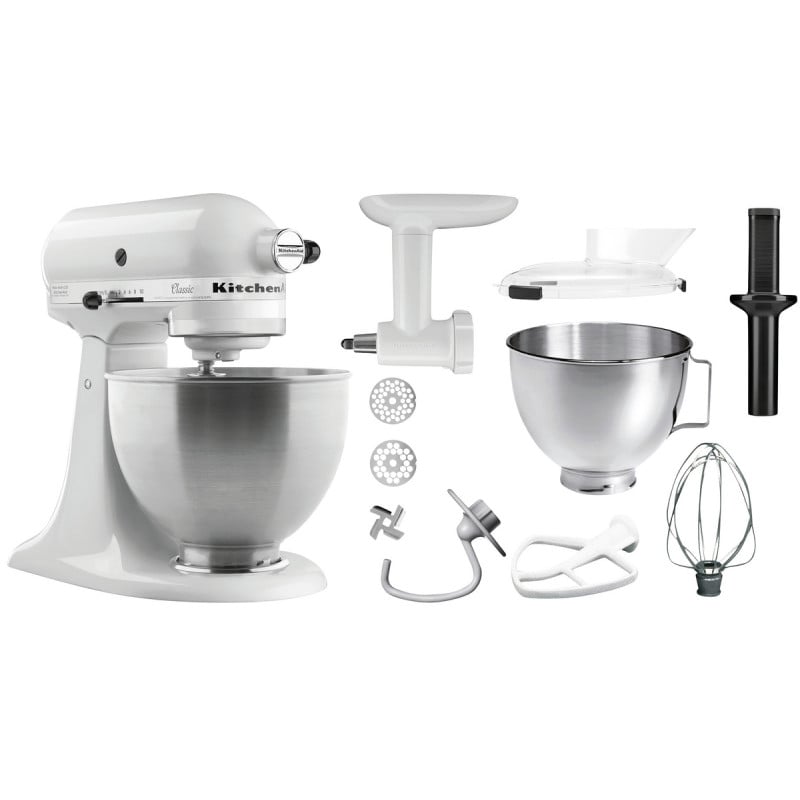 KitchenAid Weißer Mixer mit Zubehör - 4,28 L - Bartscher KitchenAid Weißer Mixer mit Zubehör - 4,28 L - Bartscher