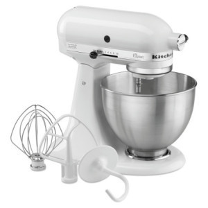 White KitchenAid Mixer with Accessories - 4.28 L - Bartscher
