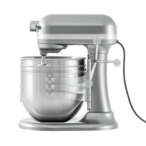 KitchenAid Silver Mixer - 6.6 L - Bartscher