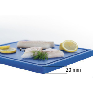 Cutting Board 325 x 265 mm - Blue - 20 mm Thickness - Bartscher