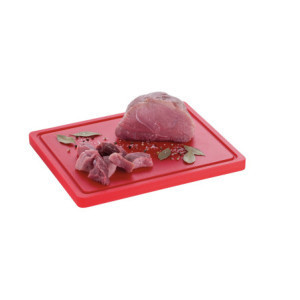 Cutting Board 325 x 265 mm - Red - 20 mm Thickness - Bartscher